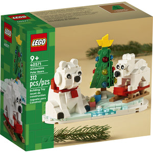 40571 Wintertime Polar Bears, NIB, Retired