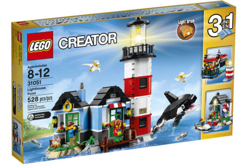 Creator Lighthouse 3-in-1 with Light Brick Retired Certified LEGO 31051