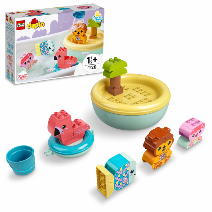10966 Bath Time Fun: Floating Animal Island