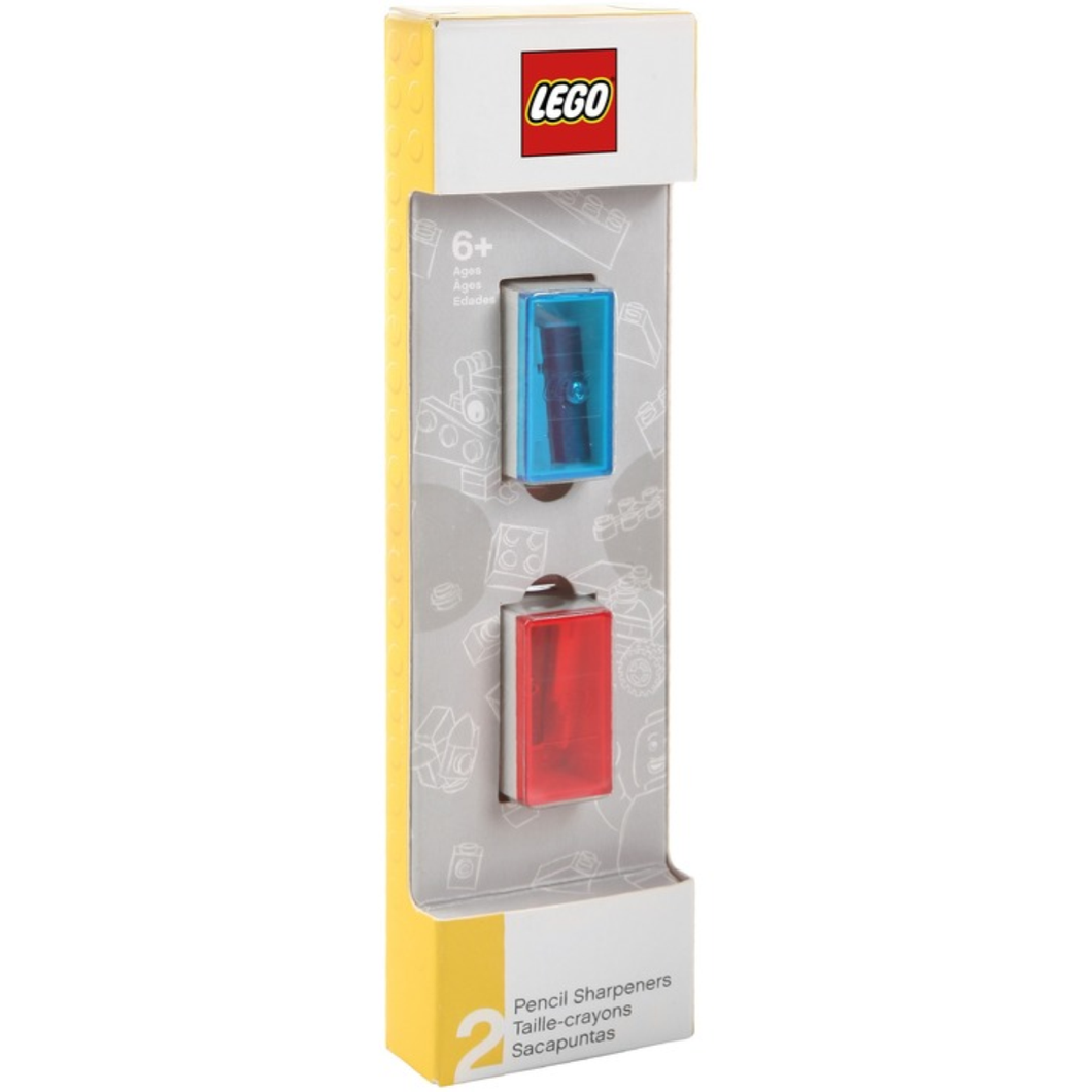 LEGO Red and Blue Pencil Sharpeners Set of 2