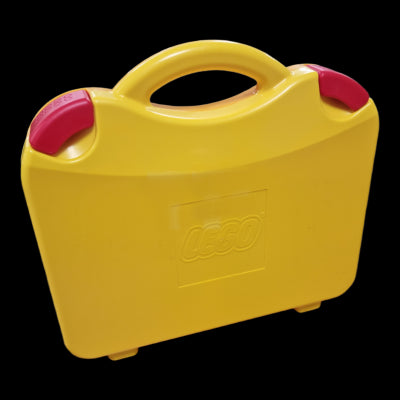 LEGO Yellow Hard Plastic Carrying Carry Case Storage Box with Handle  Dividers