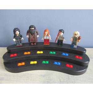 Crescent Display Stand with Multi-Color Bricks