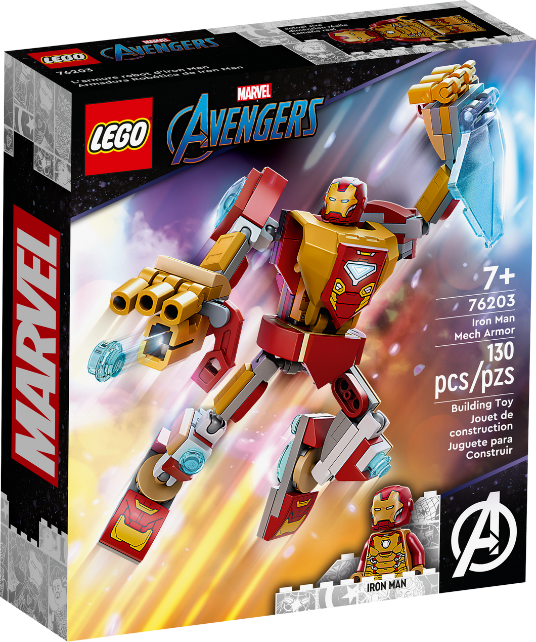 Marvel Iron Man Mech Armor LEGO 76203 NIB RETIRED