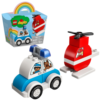10957 Fire Helicopter & Police Car