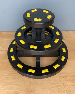 Yellow Round 3-Tier Display Stand