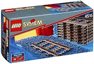 System 9v Train Track Straight piece LEGO 4515 Open box only 6 pieces Retired