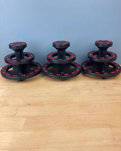 Red Round 3-Tier Display Stand