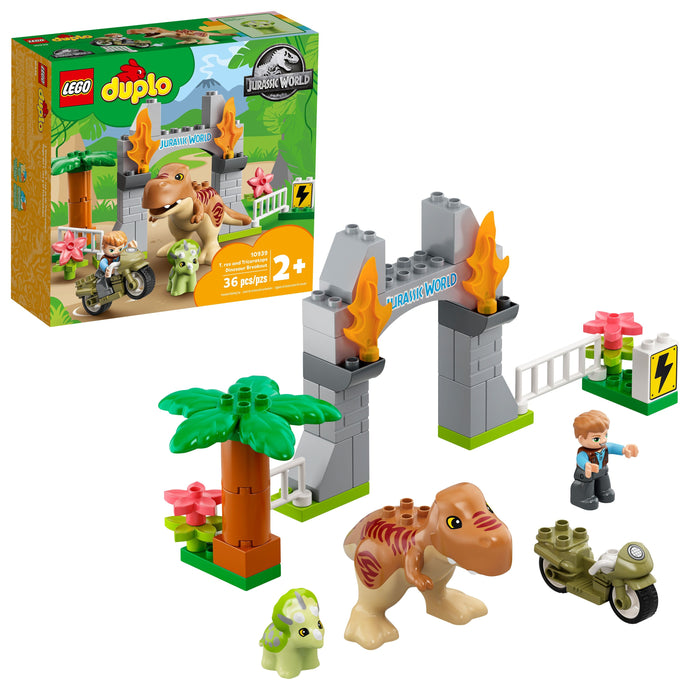 10939 T. rex and Triceratops Dinosaur Breakout