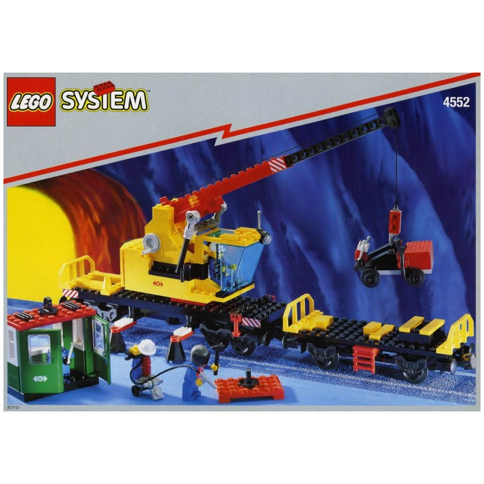 Lego® 9V RC TRAIN Railway LEGO 4552 Cargo Crane and service wagon Retired NIB