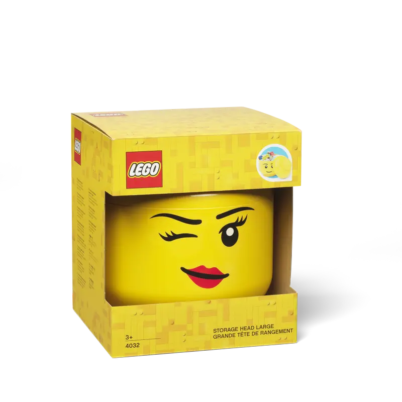 LEGO Large Storage Head Girl Winking